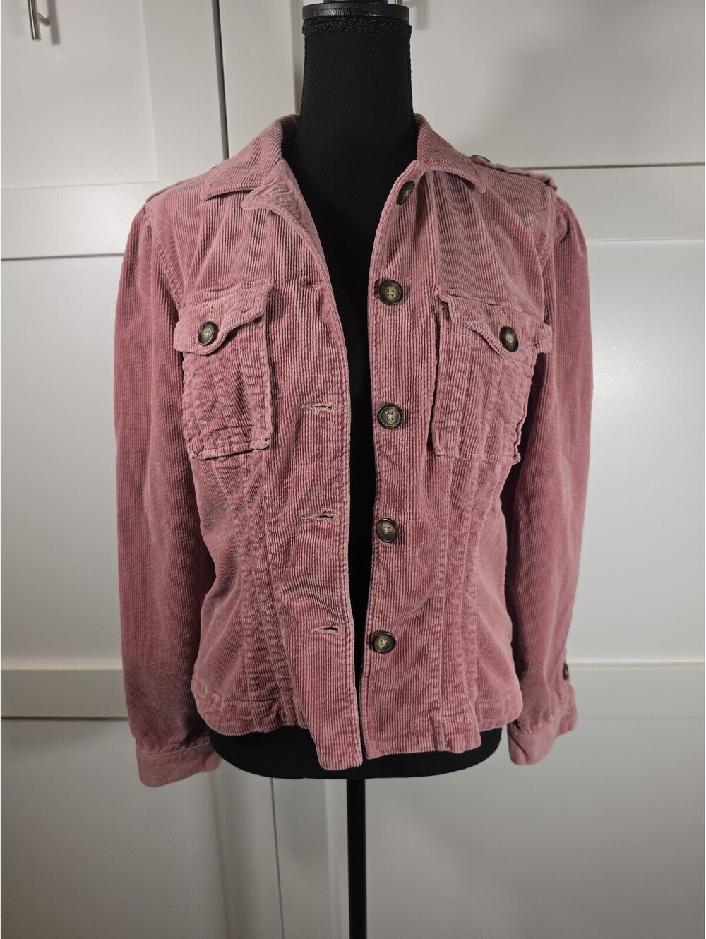 KUT from the Kloth Pink Corduroy Button Front Jacket Size M - Picture 2 of 7